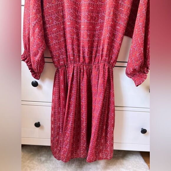 Neiman Marcus by Castleberry vintage dress midi red size S casual summer party - Picture 8 of 16